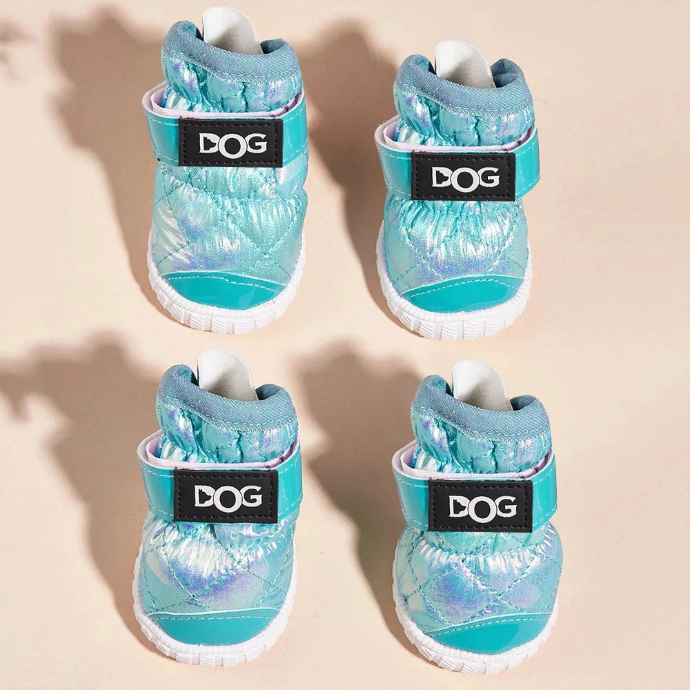 Dog Shoes for Large Dogs with Letters,Medium Dog Boots Paw Protectors for Winter Snowy Day,Water-Resistant in Rainy Weather, Ou