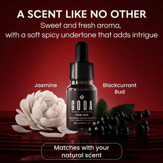 Floral Amber Pheromone Perfume For Women,GODA For Her,15ml(0.5oz),WIth Jasmine And Blackcurrant