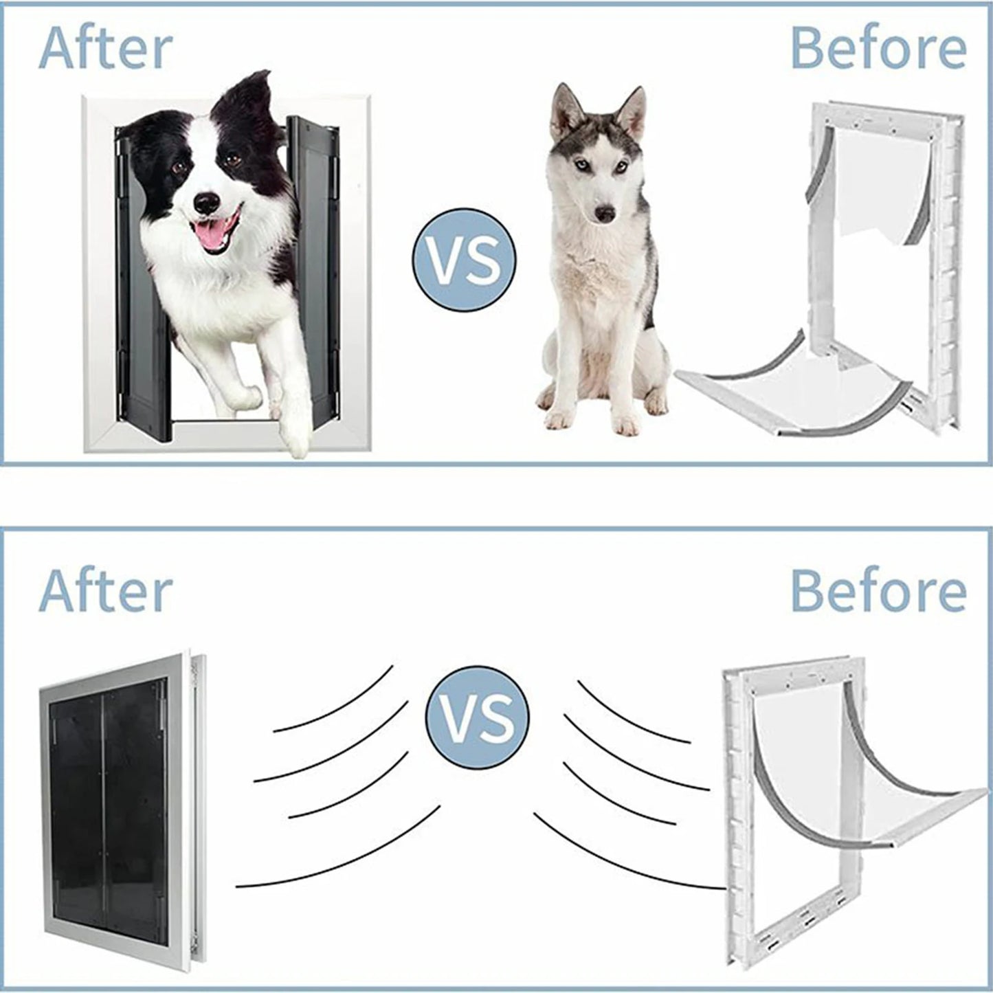 Dogs Door with Flap Heavy Duty Doors Large Aluminum Pet Door Energy Efficient Durable for Exterior Outdoor Indoor Wall Door