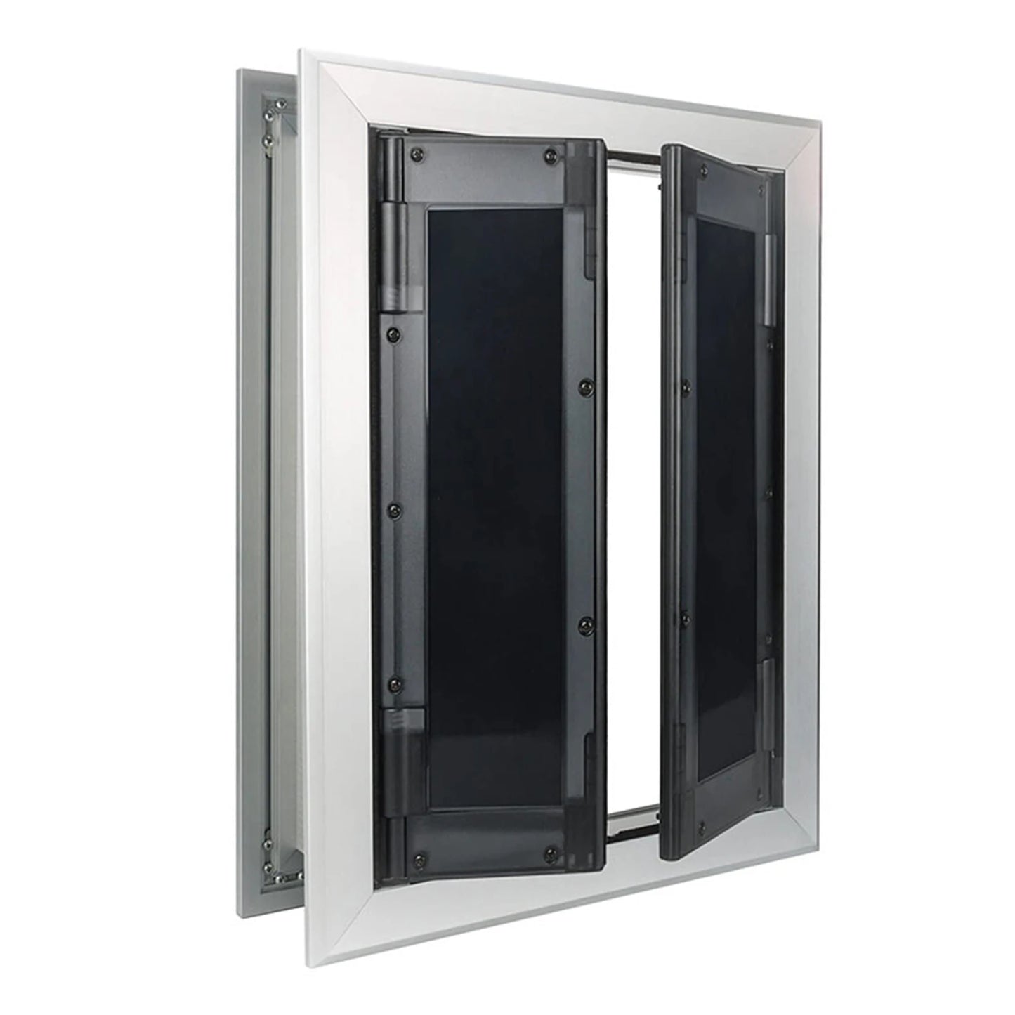 Dogs Door with Flap Heavy Duty Doors Large Aluminum Pet Door Energy Efficient Durable for Exterior Outdoor Indoor Wall Door