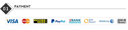 Logos of various payment methods on a white background