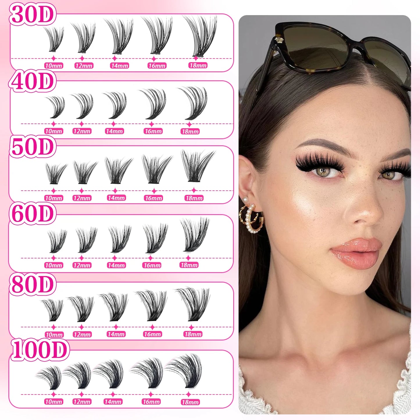 320/600/790 Cluster Lashes Kit – Daily & Party Essential with Mix-and-Match Lengths! Perfect for Effortless Glam Anytime