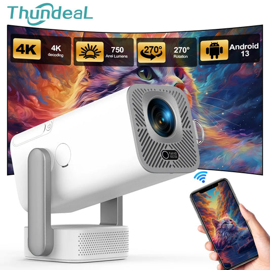 ThundeaL HD Mini Projector TD80 Pro Full HD 1080P 4K Video WIFI Android Portable Projector TD80Pro Home Theater Cinema PK TD80W