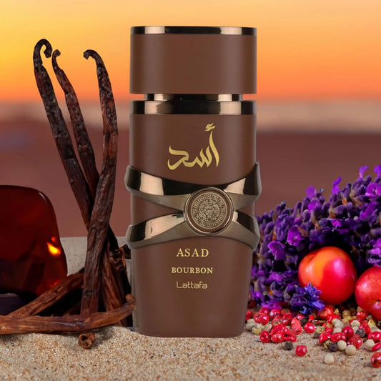 Lattafa Asad Bourbon for Unisex Eau de Parfum Spray, 3.4 Ounce / 100 ml