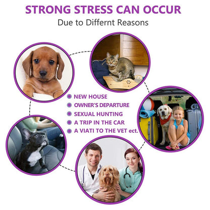 Dogs Calming Pheromones Collar Relieve Reduce Anxiety Stress Adjustable Relaxing Comfortable Collar Breakaway Design For Pet