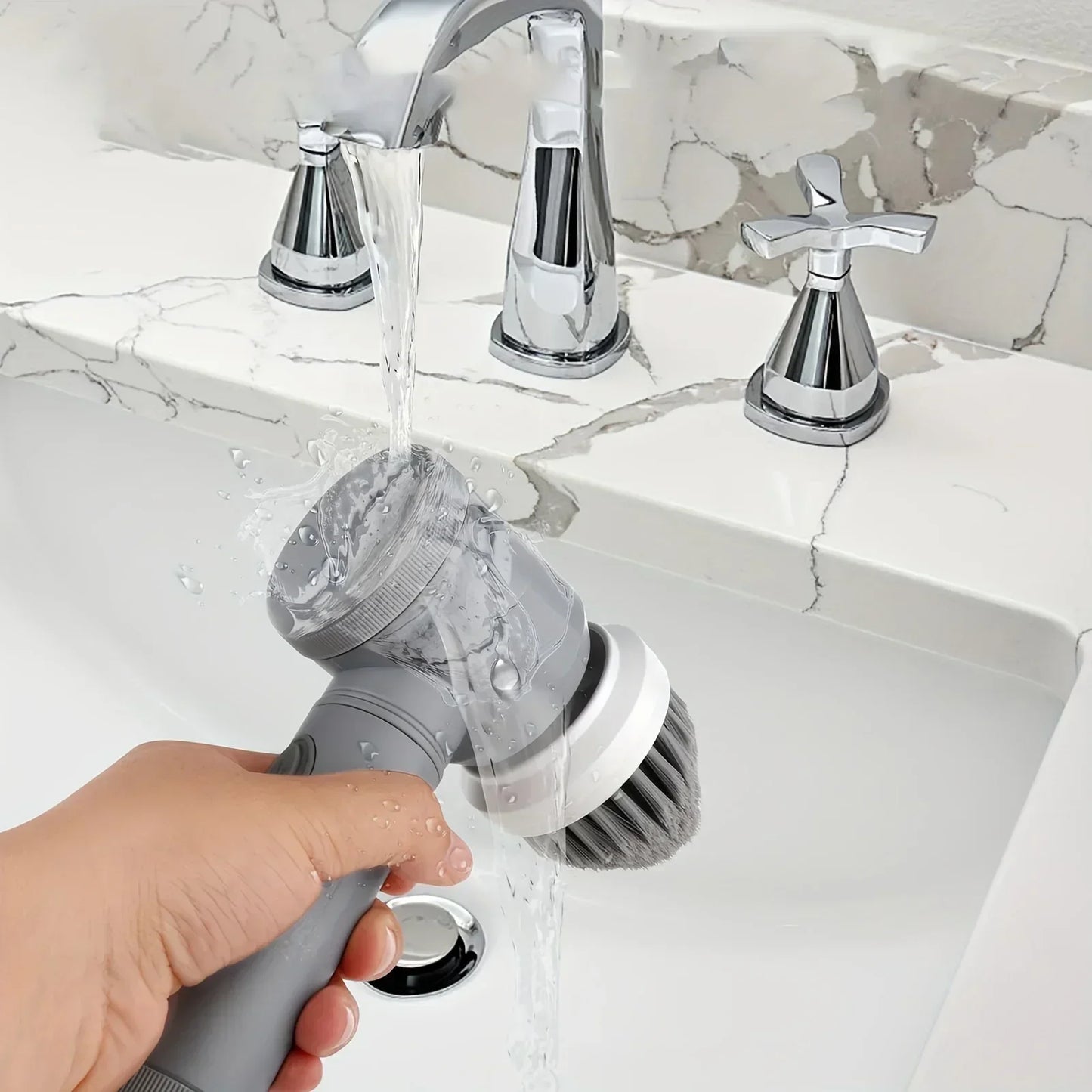 Electric Spin Scrubber Cordless Spin Scrubber with 5 Replaceable Brush Heads Electric Cleaning Brush Cleaning Tools