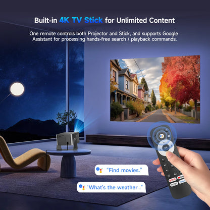 Magcubic HY350GTV 900ANSI Projector With 4K TV stick 1080p Native Projector Auto Focus Portable Beam Android Home Projector