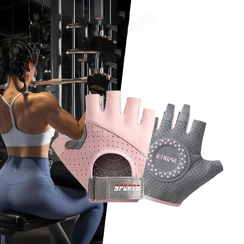 Fitness Yoga Gloves for Men Women Gym Hiking Summer Ice Silk Breathable Gloves Cycling Anti Slip Exercise Weightlifting Gloves