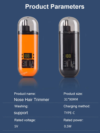 Nose Hair Trimmer Rechargeable Electric Nose Hair Remover Men Eyebrow Hair Shaving Razor Mini Pocket Portable Nose Hair Clipper