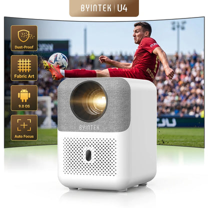 BYINTEK LOVE U4 Smart Mini Home Theater Projector 4K 1080P Video Android WIFI for Smartphone Cinema