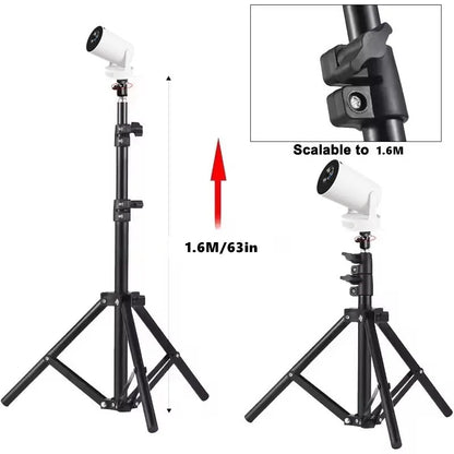 Xiaohui 50cm-160cm Universal Portable Bracket for HY300 Mini Projector Tripod Stand Mount Max Load-Bearing 3.3 Pounds