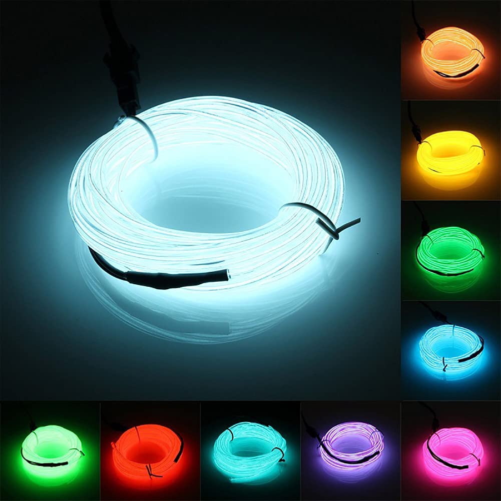 Spool of LED strip light with color-changing options on a dark background