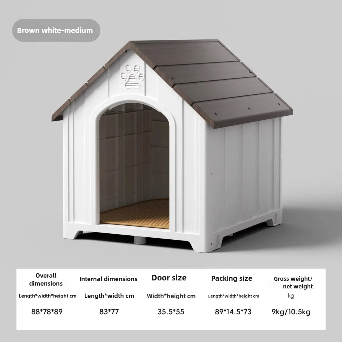 Dog House Outdoor Dogs Kennel Waterproof and Sun-proof Dogs Cage Solid and Firm Dog Accessories Moisture-proof Pet Supplies
