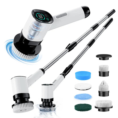 Electric Cleaning Brush Cordless Handheld Shower Scrubber Spin Cleaner Multifunctional Cleaner with 7PCS Heads Bathroom Kitchen