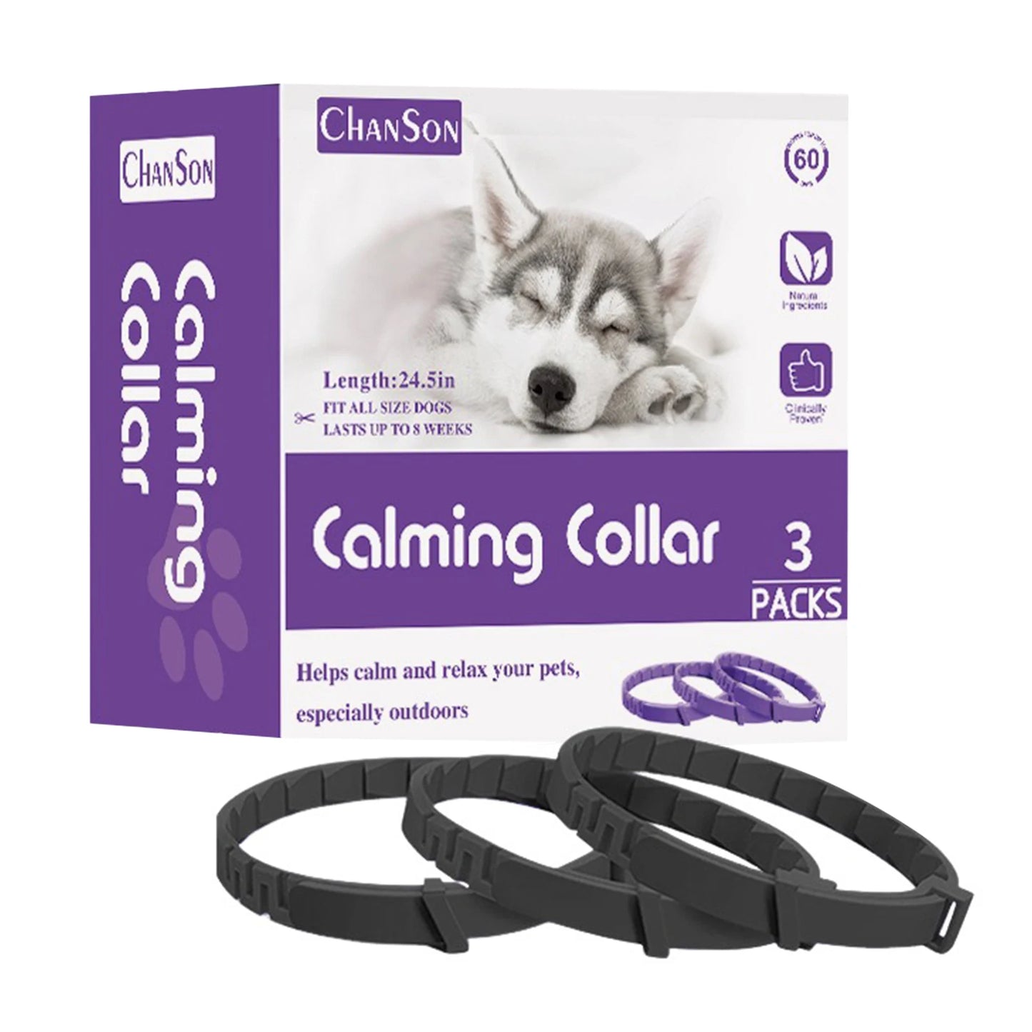 Dogs Calming Pheromones Collar Relieve Reduce Anxiety Stress Adjustable Relaxing Comfortable Collar Breakaway Design For Pet