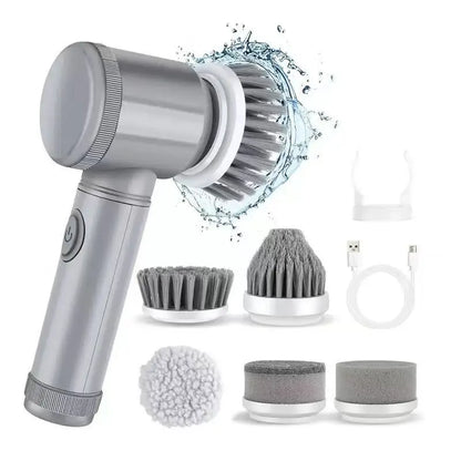 Electric Spin Scrubber Cordless Spin Scrubber with 5 Replaceable Brush Heads Electric Cleaning Brush Cleaning Tools